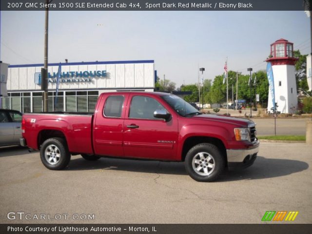 2007 GMC Sierra 1500 SLE Extended Cab 4x4 in Sport Dark Red Metallic