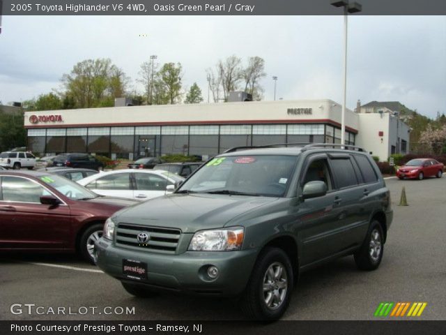 2005 Toyota Highlander V6 4WD in Oasis Green Pearl