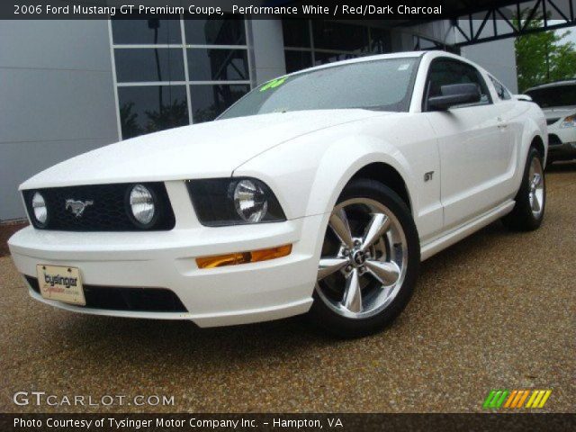 Performance White 2006 Ford Mustang Gt Premium Coupe Red