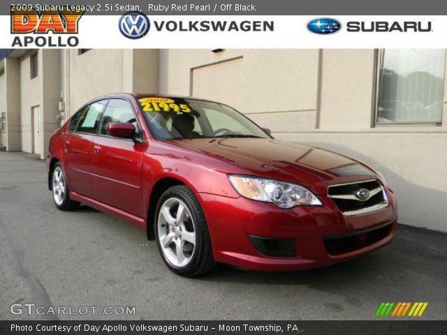 2009 Subaru Legacy 2.5i Sedan in Ruby Red Pearl