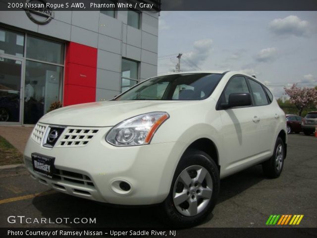 2009 Nissan Rogue S AWD in Phantom White