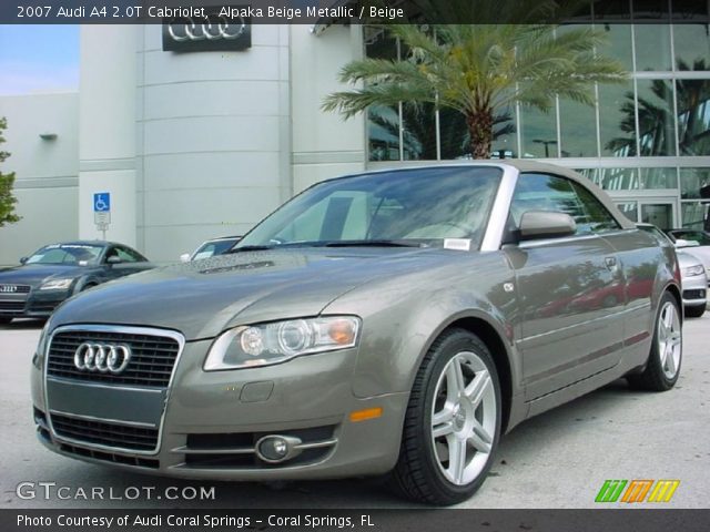 2007 Audi A4 2.0T Cabriolet in Alpaka Beige Metallic
