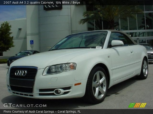 2007 Audi A4 3.2 quattro Cabriolet in Ibis White