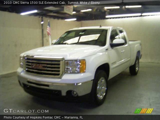 2010 GMC Sierra 1500 SLE Extended Cab in Summit White