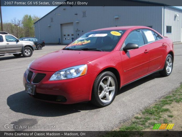 2007 Pontiac G6 V6 Sedan in Crimson Red