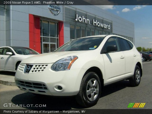 2009 Nissan Rogue S AWD in Phantom White