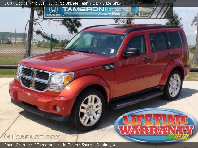 Sunburst Orange Pearl 2007 Dodge Nitro Slt Dark Slate