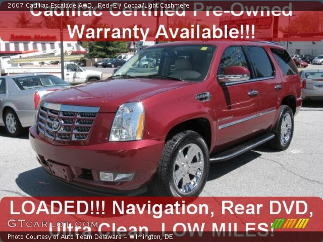 2007 Cadillac Escalade AWD in Red-E