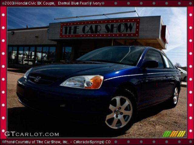 2003 Honda Civic EX Coupe in Eternal Blue Pearl