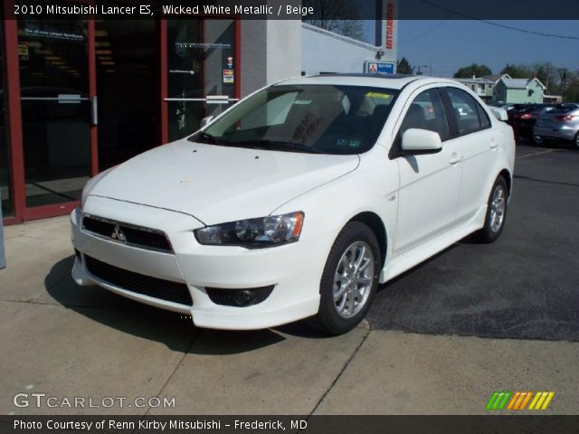 2010 Mitsubishi Lancer ES in Wicked White Metallic