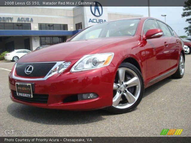 2008 Lexus GS 350 in Matador Red Mica