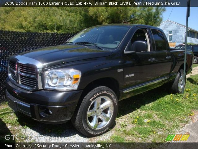 Brilliant Black Crystal Pearl 2008 Dodge Ram 1500 Laramie