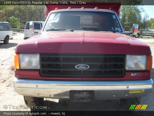 1988 Ford F350 XL Regular Cab Dump Truck in Red