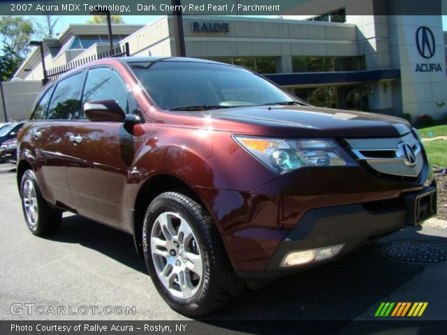 2007 Acura MDX Technology in Dark Cherry Red Pearl