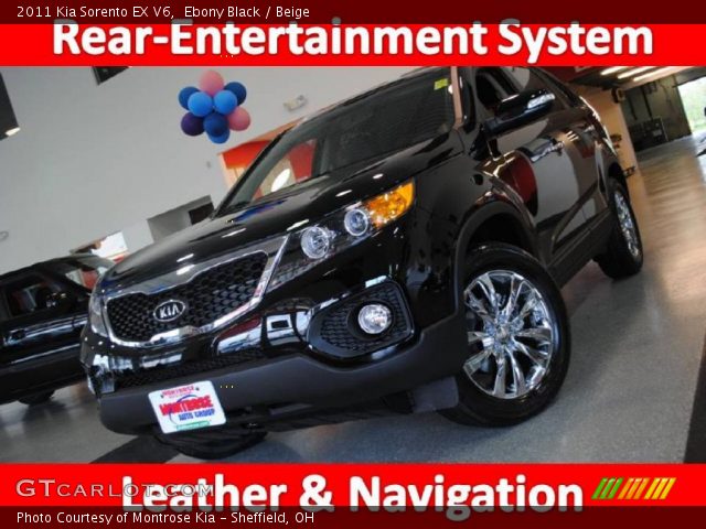 2011 Kia Sorento EX V6 in Ebony Black