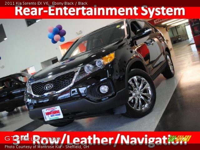 2011 Kia Sorento EX V6 in Ebony Black