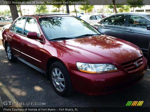 2002 Honda Accord SE Sedan in Firepepper Red Pearl
