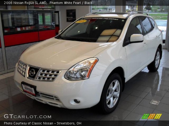 2008 Nissan Rogue SL AWD in Phantom White Pearl