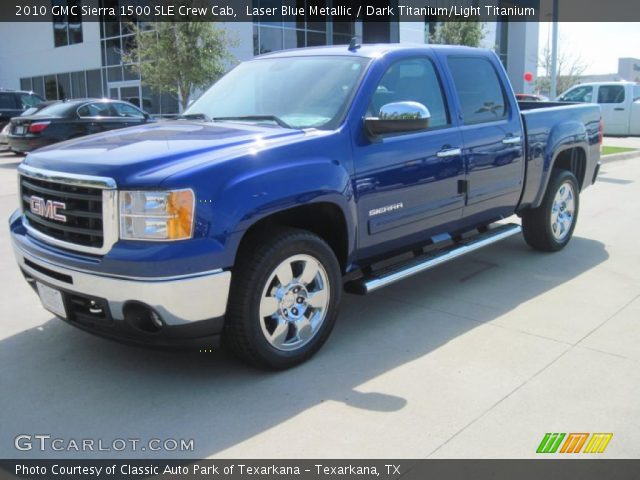 2010 GMC Sierra 1500 SLE Crew Cab in Laser Blue Metallic