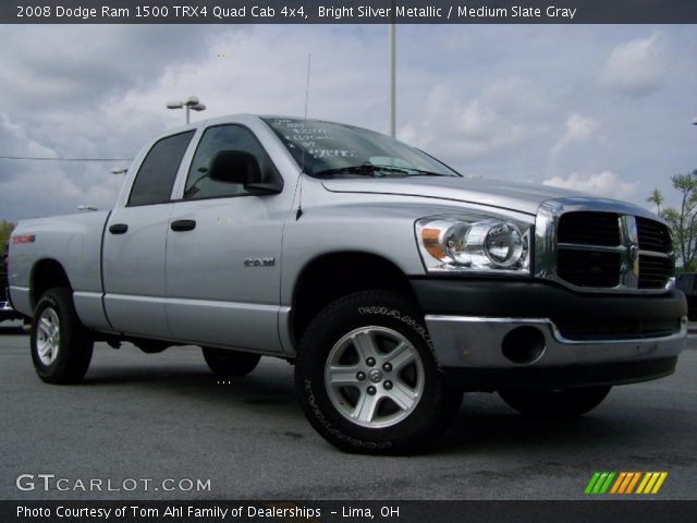 2008 Dodge Ram 1500 TRX4 Quad Cab 4x4 in Bright Silver Metallic