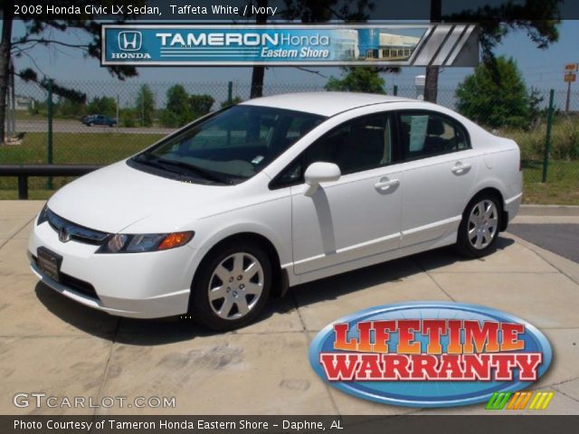 2008 Honda Civic LX Sedan in Taffeta White