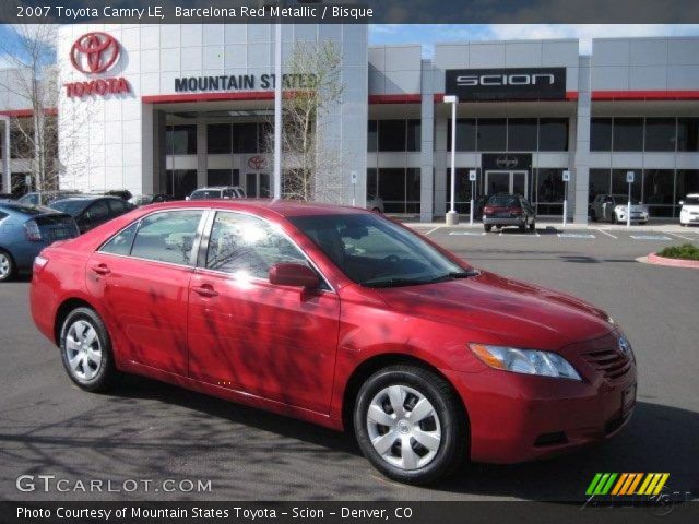 2007 Toyota Camry LE in Barcelona Red Metallic