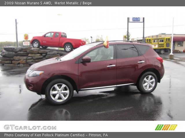 2009 Nissan Murano S AWD in Merlot Metallic