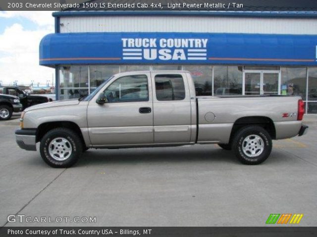 2003 Chevrolet Silverado 1500 LS Extended Cab 4x4 in Light Pewter Metallic