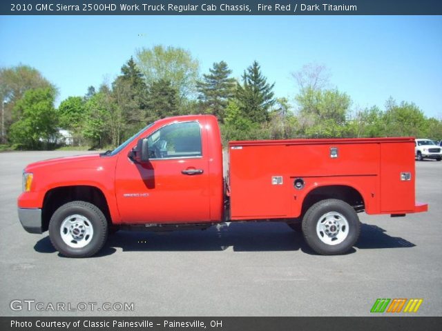 2010 GMC Sierra 2500HD Work Truck Regular Cab Chassis in Fire Red