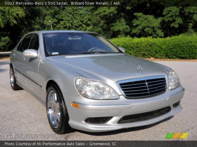 2003 Mercedes-Benz S 500 Sedan in Brilliant Silver Metallic