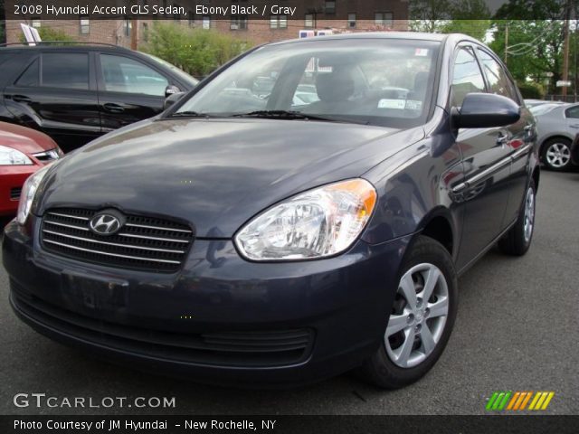 2008 Hyundai Accent GLS Sedan in Ebony Black