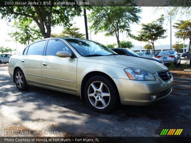 2003 Nissan Altima 3.5 SE in Velvet Beige