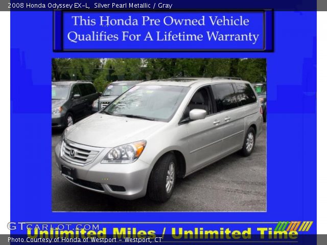2008 Honda Odyssey EX-L in Silver Pearl Metallic