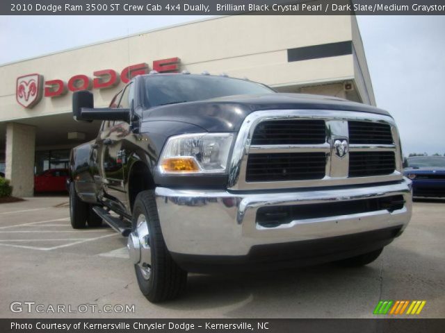 2010 Dodge Ram 3500 ST Crew Cab 4x4 Dually in Brilliant Black Crystal Pearl