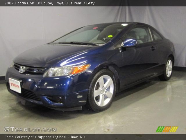 2007 Honda Civic EX Coupe in Royal Blue Pearl