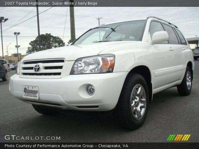 2007 Toyota Highlander  in Super White