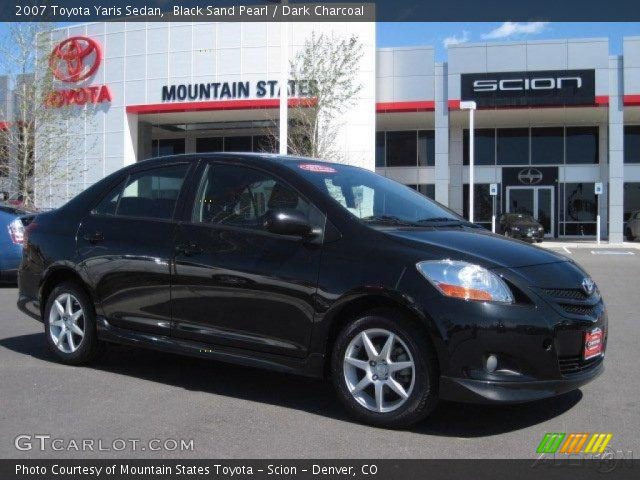 2007 Toyota Yaris Sedan in Black Sand Pearl