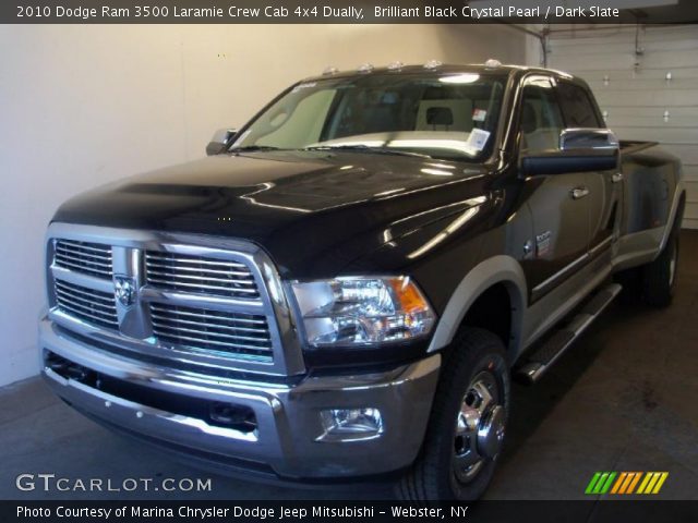 2010 Dodge Ram 3500 Laramie Crew Cab 4x4 Dually in Brilliant Black Crystal Pearl