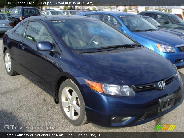 2007 Honda Civic EX Coupe in Royal Blue Pearl