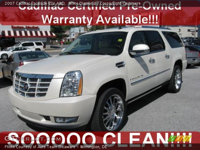 2007 Cadillac Escalade ESV AWD in White Diamond
