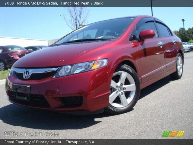 2009 Honda Civic LX-S Sedan in Tango Red Pearl