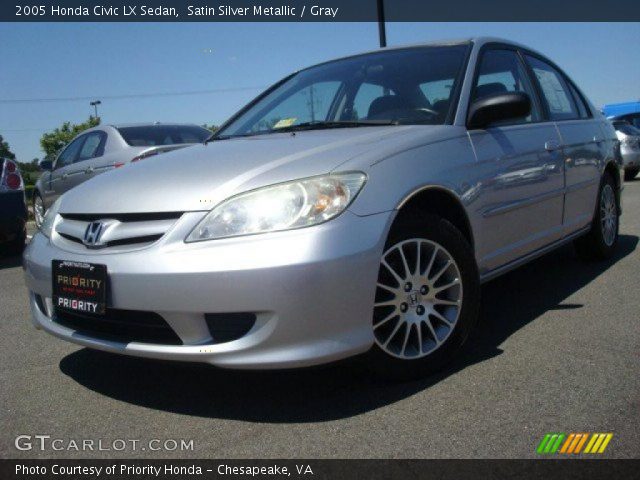 2005 Honda Civic LX Sedan in Satin Silver Metallic