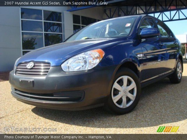 2007 Hyundai Accent GLS Sedan in Dark Sapphire Blue