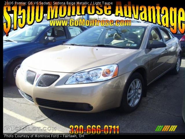2006 Pontiac G6 V6 Sedan in Sedona Beige Metallic