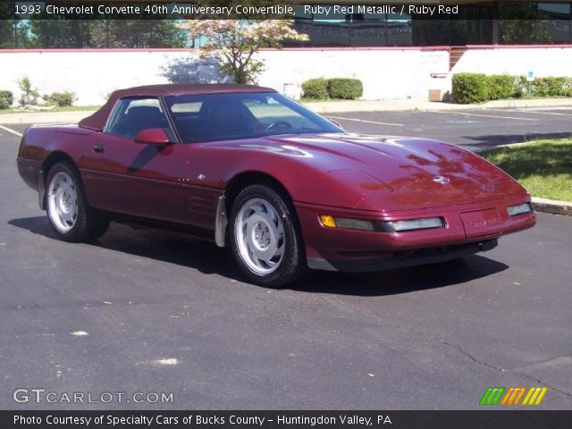 1993 Chevrolet Corvette 40th Anniversary Convertible in Ruby Red Metallic