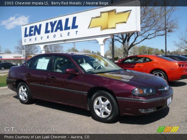 2003 Chevrolet Impala LS in Berry Red Metallic
