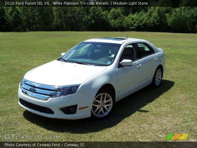 2010 Ford Fusion SEL V6 in White Platinum Tri-coat Metallic