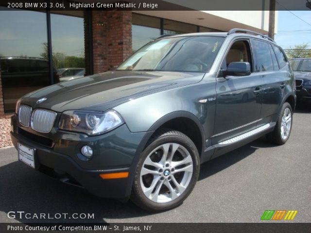 2008 BMW X3 3.0si in Highland Green Metallic