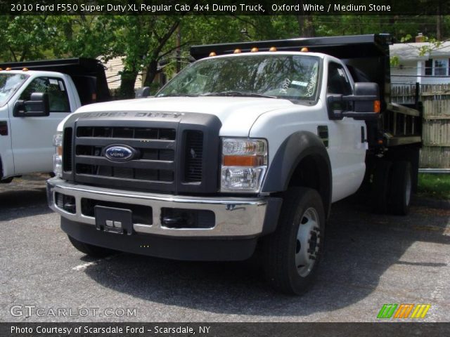 2010 Ford F550 Super Duty XL Regular Cab 4x4 Dump Truck in Oxford White