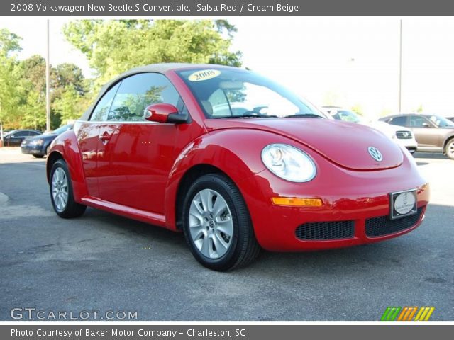 2008 Volkswagen New Beetle S Convertible in Salsa Red